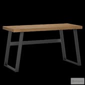 KLOTEN Oak Office Desk with Black Metal Legs