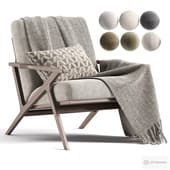 Cavett Wood Frame Armchair by Crate & Barrel