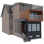 Wood House and 139 Winchester Modern Canadian Brick