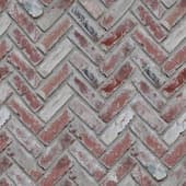 rough  red brick pavement