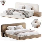 Rh Lola Fabric Extended Panel Bed