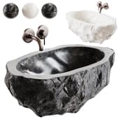 Раковина Balena из мрамора Grey Marquina || Balena