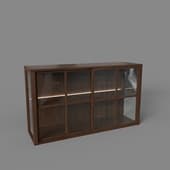 Шкаф большой с подсветкой LED двойной, арт 600 LED, 1400x815Нx390