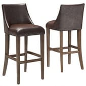 Restoration Hardware Ella Leather Armless Stool