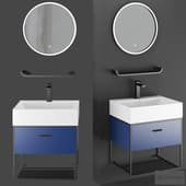 Homary Blue Floating Bathroom