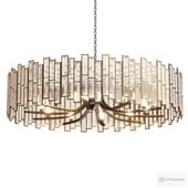 Clytia Modern Geometric Crystal Chandelier 14 Light with Adjustable Chain in Black