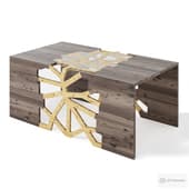 Geometrical Branching Coffee Table Walnut