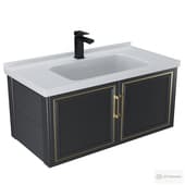 Homary 36 Black Floating Bathroom