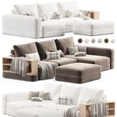 Диван-кровать Босс Модуль Шенилл Глосс || Chenille Gloss Carbon Sofa