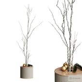 Christmas tree / Новогодние ветки с фонариками