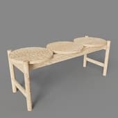 Скамья три круга 2 (1200х400 мм)
