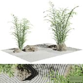 Lowpoly Japanese Rock (Zen) Garden 06 | PBR