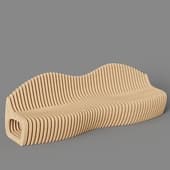 Параметрическая скамья Parametrica Bench S-3 2