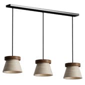 Vintage Yellow Travertine Mini Pendant Light 3 heads