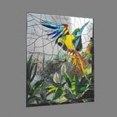 Parrot stained glass