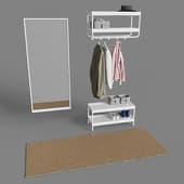 Clothing in the hallway and set Ikea Makkaper