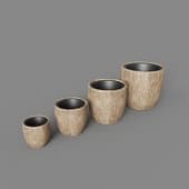 Кашпо Effectory Wood Bowl Pot Light Oak WB
