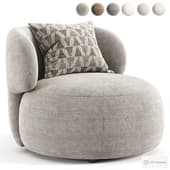 Brayden Stone Cream Woven Fabric Occasional Chair