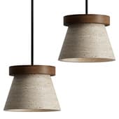 Vintage Yellow Travertine Mini Pendant Light