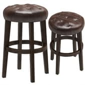Restoration Hardware Bennett Backless Leather Stool