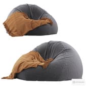Beanbag with plaid 01