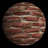 Brick Wall Red 03 150cm