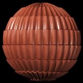 Tiles Roof Ceramic Barrel Orange Wet