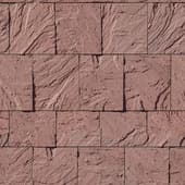 red  stone brick pavement