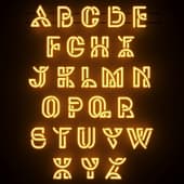 Neon Alphabet 03