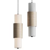 Yellow Travertine Cylinder Pendant Lamp