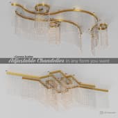 Adjustable Crystal String Chandelier