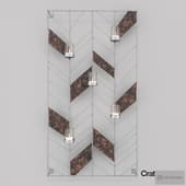 Chevron Metal Wall Candle Holder