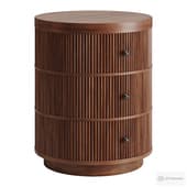 Curve Room mango wood bedside