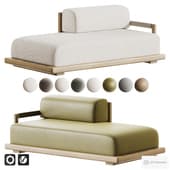 CALEO-ash 2 SEATER HALFREST BACK MODULE Dining Sofa by snoc-eu.com