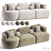 Extra Wide Classic Upholstered Sectional with Chaise