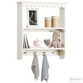 Scalloped Tiered Shelf with Hooks (28" x 24")