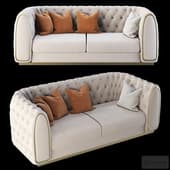 Диван Homary Luxury Velvet Chesterfield Sofa