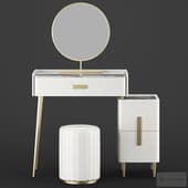 Homary Inarrow Modern Off-white Makeup Vanity Table