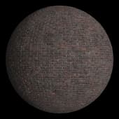 Кирпич коричневый грубый, потертый, светлая затирка. Bricks Violet Worn Light Mortar