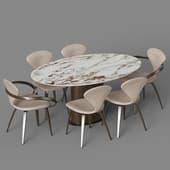 group with oval table apriori ST3 160х100