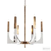 Acrylic framed arm chandelier