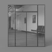 Распашная алюминиевая перегородка Minoli 12