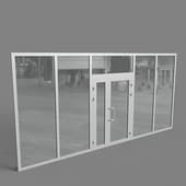 Aluminum door with partitions 3