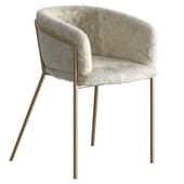 Konnie Chair White Faux Fur