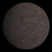 Коричневый кирпич грубый, темная затирка Bricks Violet Worn Dark Mortar
