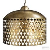 Fan screen metal pendant