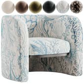 Премиальное дизайнерское Кресло Fiji Armchair Blue Coral