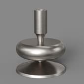 Подсвечник Stone, 13 см, серебристый Bergenson Bjorn
