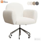 Imogen Ivory Upholstered Office Chair