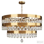 Perla 6 light chandelier antiqued gold